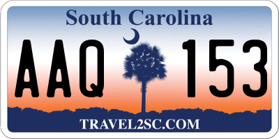 SC license plate AAQ153