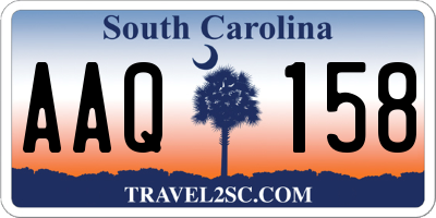 SC license plate AAQ158