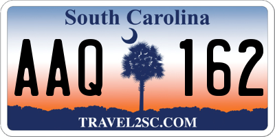 SC license plate AAQ162