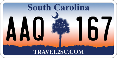 SC license plate AAQ167