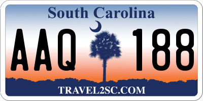 SC license plate AAQ188