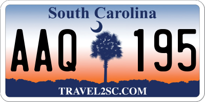 SC license plate AAQ195