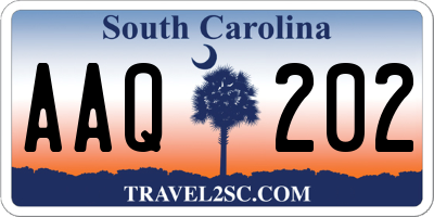 SC license plate AAQ202