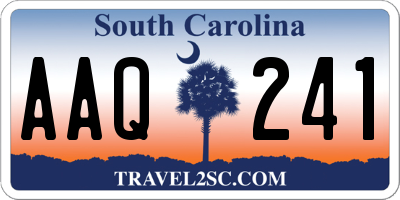 SC license plate AAQ241