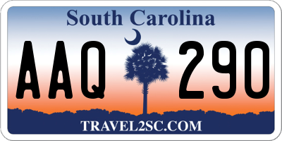 SC license plate AAQ290