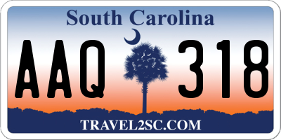 SC license plate AAQ318