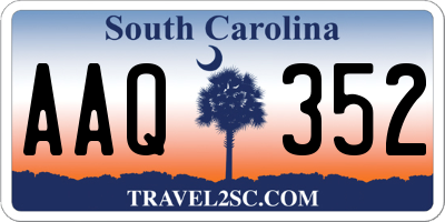 SC license plate AAQ352