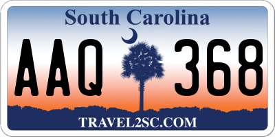 SC license plate AAQ368