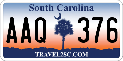 SC license plate AAQ376