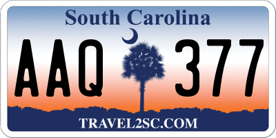 SC license plate AAQ377