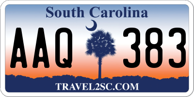 SC license plate AAQ383