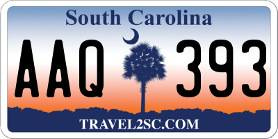 SC license plate AAQ393