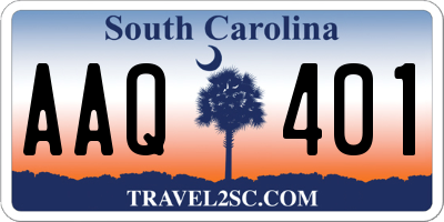 SC license plate AAQ401