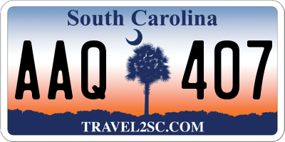 SC license plate AAQ407