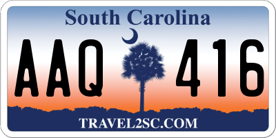 SC license plate AAQ416