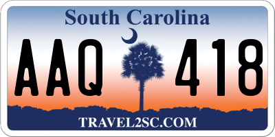 SC license plate AAQ418