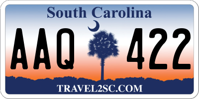 SC license plate AAQ422