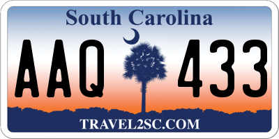 SC license plate AAQ433