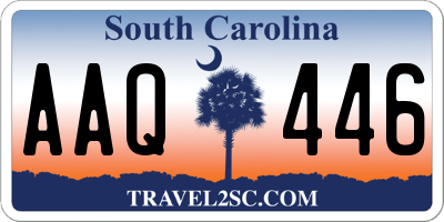 SC license plate AAQ446