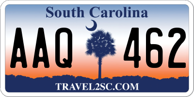 SC license plate AAQ462