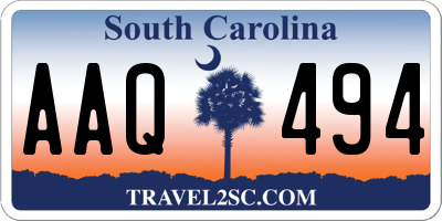 SC license plate AAQ494