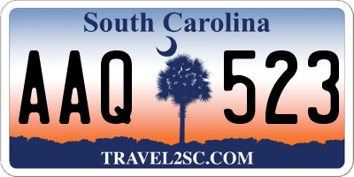 SC license plate AAQ523