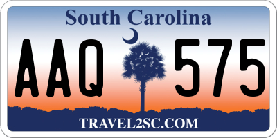 SC license plate AAQ575