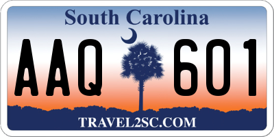 SC license plate AAQ601