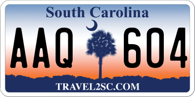 SC license plate AAQ604