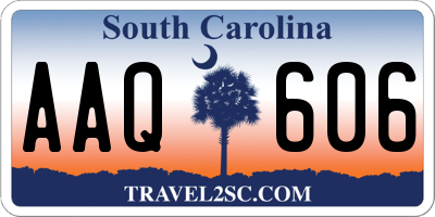 SC license plate AAQ606