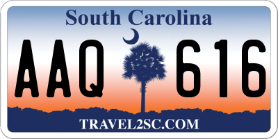 SC license plate AAQ616