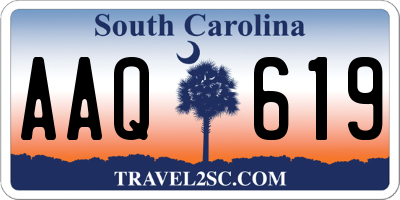 SC license plate AAQ619