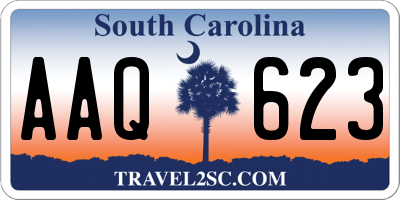 SC license plate AAQ623