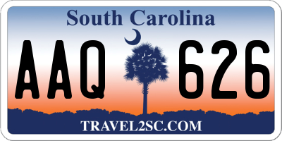 SC license plate AAQ626