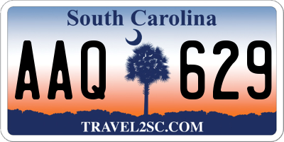 SC license plate AAQ629