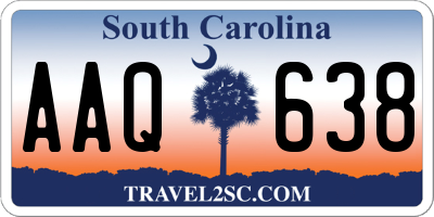 SC license plate AAQ638