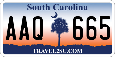 SC license plate AAQ665
