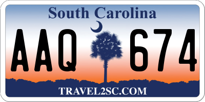 SC license plate AAQ674