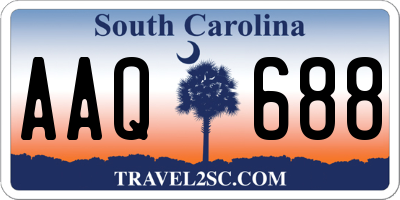 SC license plate AAQ688