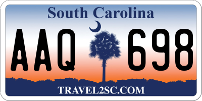 SC license plate AAQ698