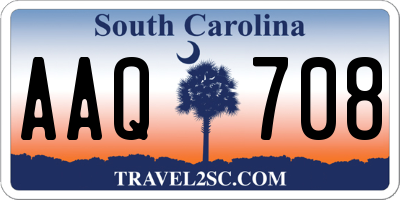 SC license plate AAQ708