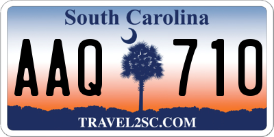 SC license plate AAQ710