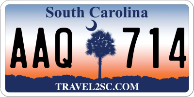 SC license plate AAQ714