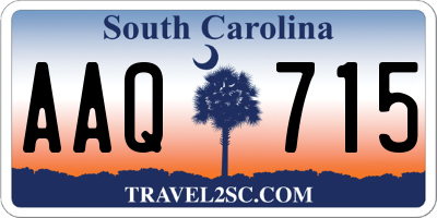 SC license plate AAQ715