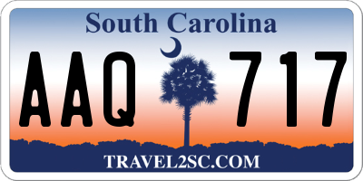 SC license plate AAQ717