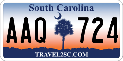 SC license plate AAQ724
