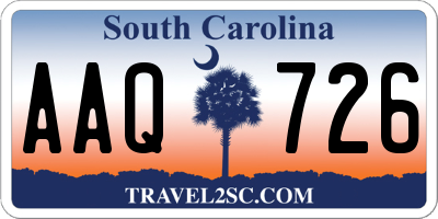 SC license plate AAQ726