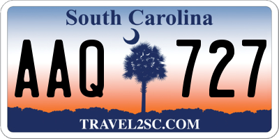 SC license plate AAQ727