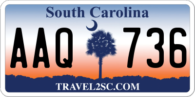 SC license plate AAQ736
