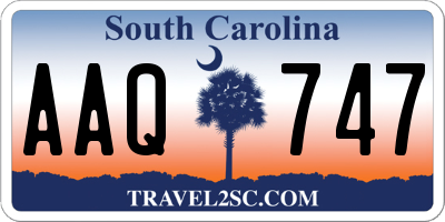 SC license plate AAQ747